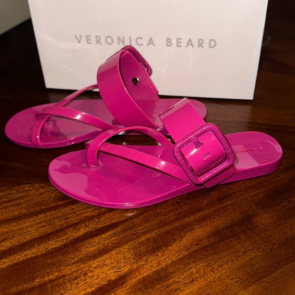 NEW❗️Veronica Beard Salva Jelly Orchid Sandal - Picture 13 of 15